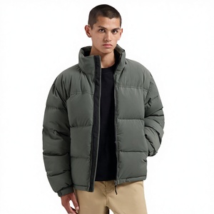 Custom Casual Zipper Puffer Jacket <b>Bubble</b> <b>Coat</b> Nylon/Cotton Material Padded Winter Men's OEM Service - Product Image 2
