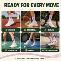 Nouveau produit : Chaussettes de sport personnalisées avec logo, chaussettes athlétiques pour hommes, chaussettes de course mi-mollet personnalisées, logo jacquard tricoté
