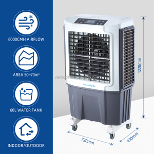 Climatiseur portable rechargeable, climatiseur solaire, refroidisseur d'air évaporatif solaire, ventilateur refroidisseur d'eau - Product Image 6