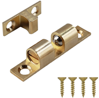 Loquet de porte de placard en laiton sur mesure à double bille, amortisseur de fermeture de porte 60mm, finition brossée magnétique moderne dorée Home SZD