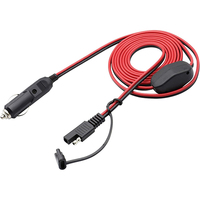 3-Meter-Zigarettenanzünder-zu-SAE-Kabel 16AWG 12V/24V DC-Stromkabel mit 10A Sicherung und EIN/AUS-Schalter für Auto, Wohnmobil, Motorrad, Solar