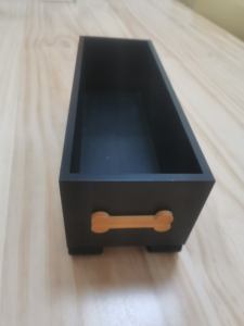 Recipiente de Madeira para Petiscos de Cão com Alça Conjunto de Jarros para Ração de Cão Caixa de Armazenamento de Madeira Estilo Moderno - Product Image 3