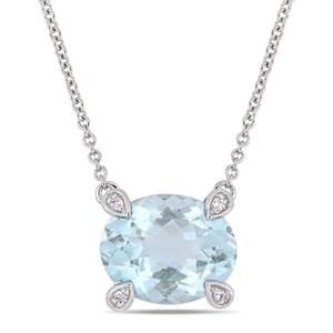 สร้อยคอเงินแท้ 925 ประดับโทแพซทรงรี ชุบโรเดียม ดีไซน์คลาสสิก เหมาะสำหรับใส่ทุกวัน - Product Image 2