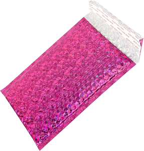 ซองกันกระแทกสีชมพูสดแบบมันเงา พิมพ์โลโก้ได้ตามต้องการ กันน้ำ เป็นมิตรกับสิ่งแวดล้อม สำหรับบรรจุภัณฑ์ขนส่งด่วน - Product Image 1