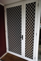 Grille de sécurité antivol en aluminium à motif de diamant