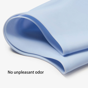 Bonnet de bain en silicone antidérapant avec logo personnalisé imprimé pour enfants Chapeaux de natation sans couture pour adultes - Product Image 3