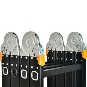 Escalera multiusos de aluminio resistente Escalera plegable multiusos de 20 pasos Tangga Lipat Pelbagai <span class=keywords><strong>Guna</strong></span> - Product Image 4