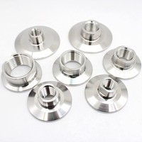 Ferrule Sambungan Cepat Baja Tahan Karat Sanitasi SS304, Ferrule Ulir Betina Standar AS NPT, Ulir Luar, Ulir Dalam