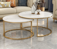 Petite table basse ronde moderne en métal personnalisable pour meubles de chambre à coucher et de salon