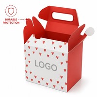 Caja de Embalaje para Pasteles de Cartón con Asa Troquelada, Impresa con Letras de Color Personalizado, Plegable, para Marca