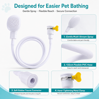 Pulvérisateur de Douche Portable pour Animaux de Compagnie, Buse à Connexion Rapide, Outil de Bain Multifonctionnel en ABS pour Chiens et Chats, Vente en Gros
