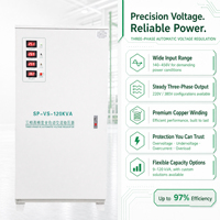 Stabilisateur de tension triphasé fiable 30 kVA, régulateur automatique 120 V pour petites usines, ateliers et alimentation des machines