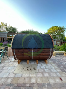 Finestra panoramica tinto tradizionale vapore 9KW stufa elettrica o stufa a legna barile Sauna - Product Image 6