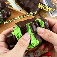 Jouet sensoriel anti-stress en cire craquante et croquante, en forme de crème glacée au chocolat, pour soulager l'anxiété, l'ADHD et l'autisme