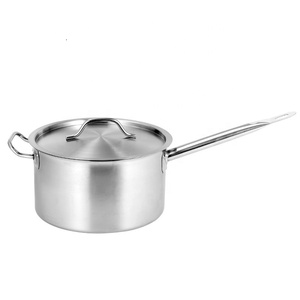 Casserole en acier inoxydable antiadhésive de grande capacité personnalisée, diamètre 30 cm, une seule oreille, compatible induction, passe au lave-vaisselle, tout - Product Image 3