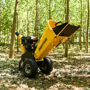 AUSTTER Trituradora de madera de gasolina Trituradora de madera de 4 "Máquina trituradora de troncos Máquina astilladora de jardín