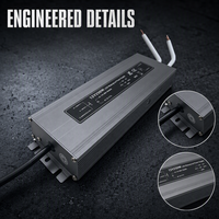 Alimentation Étanche IP67 12V 20A 250W AC/DC pour Bande LED Extérieure