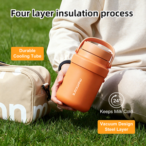 Termo Multifuncional 2 en 1 Momcare para Leche Materna y Alimentos, Biberón Aislado de 350 ml para Leche y Comida para Bebés - Product Image 3