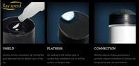Rayspeed prêt à être expédié, embout de queue de billard Kamui noir de 14 mm avec embout transparent, accessoires pour queue de billard