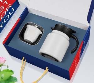Ensemble cadeau de thermos d'entreprise haut de gamme avec logo personnalisé, bouteille thermique en acier inoxydable 304 et mini parapluie pliable - Product Image 5