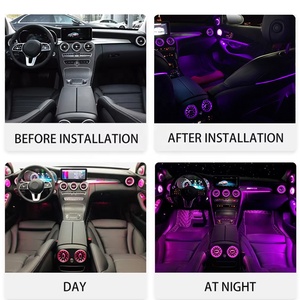Améliorations intérieures, 64 couleurs, haut-parleur rotatif pour grille d'aération, lumière ambiante pour <span class=keywords><strong>Mercedes</strong></span>-Benz Classe C W205 GLC X253 C43 C63 C260 - Product Image 3