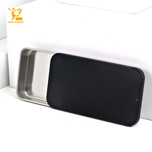 Tinsmaker Bán Buôn Biểu Tượng Tùy Chỉnh Kim Loại Trượt Hộp Thiếc OEM Rỗng Nhỏ Màu Đen Rắn Nước Hoa Lip Balm Trượt Nắp Tin Có Thể Container - Product Image 4