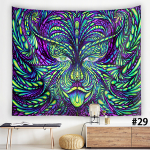 'Monad Ấn Độ Mandala psychedelic Thảm trang trí tường Hippie bãi biển Khăn Chakra medit Anime tấm thảm LED tấm thảm - Product Image 4