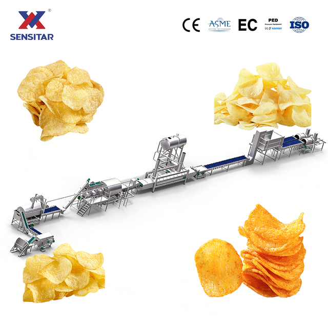 Fully Automatic Potato Chips  Making Machine Full-Automatic Industrial Production Line