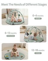 Tapis de Jeu pour Bébé, Tapis d'Éveil en Forme de Feuille, Tapis d'Activités pour Enfant, Tapis de Sol et Coussin de Canapé, Tapis de Gym pour Bébé