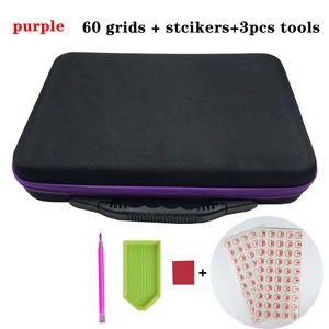 60 Flessen Diamant Schilderij Accessoires Container Opbergtas Doos Draagtas Diamant Gereedschap Handtas Met Pen - Product Image 4