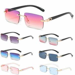 Gafas de Sol Cuadradas Pequeñas de Lujo con Logotipo Personalizado al por Mayor para Hombre y Mujer, con Corte de Diamante y sin Montura - Product Image 1