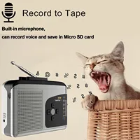 Ezcap234 Lecteur de cassettes baladeur portable avec radio AM/FM Interface USB Enregistrement audio et conversion de carte TF Aucun ordinateur nécessaire