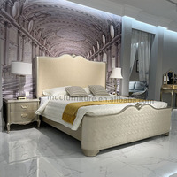 Neues Französisches Luxuriöses Doppelbett Massiver Rosenholzrahmen Stoff-Stickerei Schlafzimmer Hochzeitsbett Anpassbar OEM