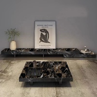 Meuble TV moderne en bois, table basse, design simple, meuble de salon carré, meuble TV et table basse pour la maison, hôtel