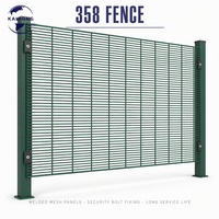 Clôture de sécurité 358 en acier soudé anti-escalade, revêtement poudré, pour périmètre de base de production de gaz, robuste et durable