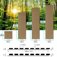 Panneaux acoustiques adhésifs décoratifs d'intérieur de studio en chêne Akupanels placage insonorisés absorbant les murs en bois Mdf lamelles acoustiques adhésives