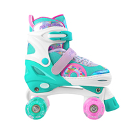 Patins à roulettes à roulettes lumineuses adaptés aux enfants, mignons, pour garçons et filles, nouveau design, patins à roulettes quad, taille réglable