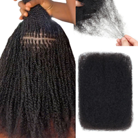 Extensions de cheveux humains Remy 100% péruviens en vrac, tresses afro crépues, torsades, double trame machine, 50g