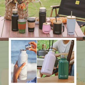 Botella de Agua de Acero Inoxidable de Doble Pared con Tapa de Bambú, Ecológica, Mantiene el Agua Caliente y Fría Durante Mucho Tiempo - Product Image 3