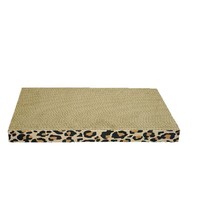 Griffoir pour chat à motif léopard, en carton ondulé à bords ondulés, lit de repos pour chat, avec noyau de remplacement épaissi et plateau de meulage des griffes