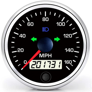 12V 24V Auto LKW Traktor Marine Boot Yacht Wasserdichter 85mm Programmierbarer Tachometer 160 <span class=keywords><strong>Mph</strong></span> Mit Blinker und Fernlicht - Product Image 1