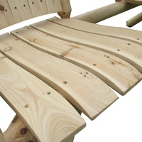 Chaise de jardin en rondins de bois pour patio extérieur de qualité exceptionnelle chaise en bois de jardin double