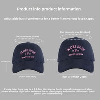 Gorras de Béisbol Unisex Ajustables Bordadas a Mano con Logotipo Personalizado - 100% Algodón