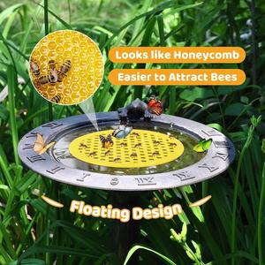Yellow PP <b>Floating</b> Bee & Butterfly Waterer New Outdoor Garden Decor for Feeding & Bathing Pomelo Brand 1 Year Warranty - Product Image 5