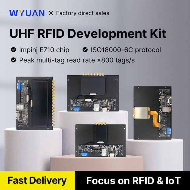 WYUAN UHF RFID Reader Module 1/4/8/16 Port 860-960MHz High Performance Impinj E710 Chip Development Kit for Logistics Management