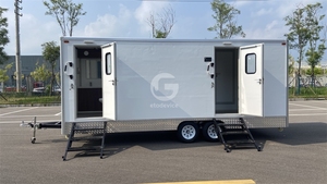 Remorque de toilettes portables de luxe personnalisée pour usage domestique, design moderne, toilettes et douche portables d'extérieur - Product Image 4