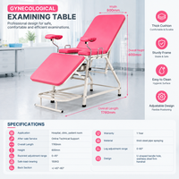 Chaise d'examen manuelle en lithothérapie avec marchepied rétractable et bassin en acier inoxydable pour clinique obstétricale et table de salle d'accouchement