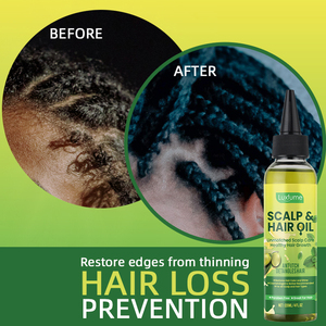 Huile Essentielle Capillaire Chebe, Huile d'Olive et Menthe pour Nourrir en Profondeur, Réparer les Follicules Pileux et Stimuler la Croissance des Cheveux pour Femmes Noires - Product Image 2