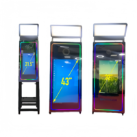 Mesin Photo Booth Cermin Ajaib Set Lengkap Selfie Bingkai Foto LED Layar Besar yang Dapat Disesuaikan, Terlaris untuk Pernikahan, Berbahan Logam Tempered