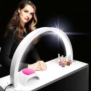 Lámpara Profesional de Aluminio para Uñas de 40W, Lámpara de Mesa LED de Media Luna, Alto CRI 95, Regulación Continua, 6000K Luz Diurna, para Estudio de Video y Uñas - Product Image 1